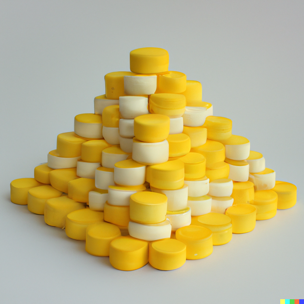 Image generated by DALL·E 2 for one of the evidence pyramid prompts